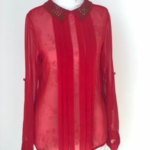 Red sheer top **SOLD**